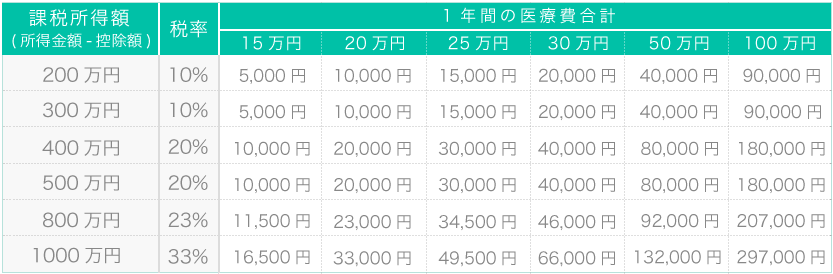医療費控除グラフ