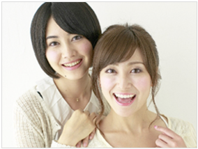 親子綺麗な歯